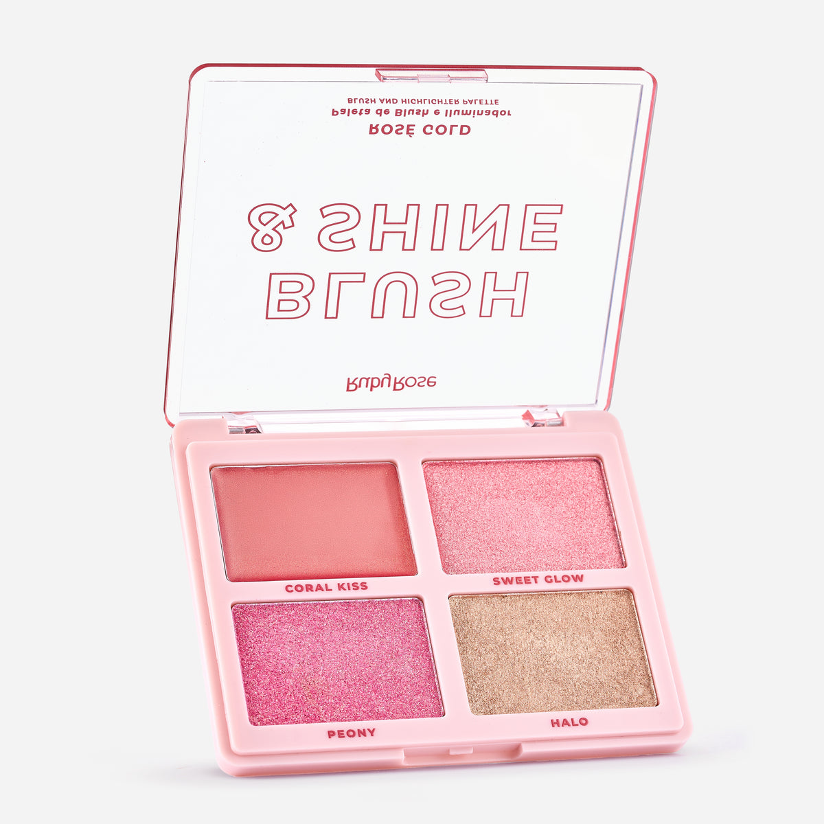 Ruby Rose Paleta Blush & Shine Rosé Gold abierta