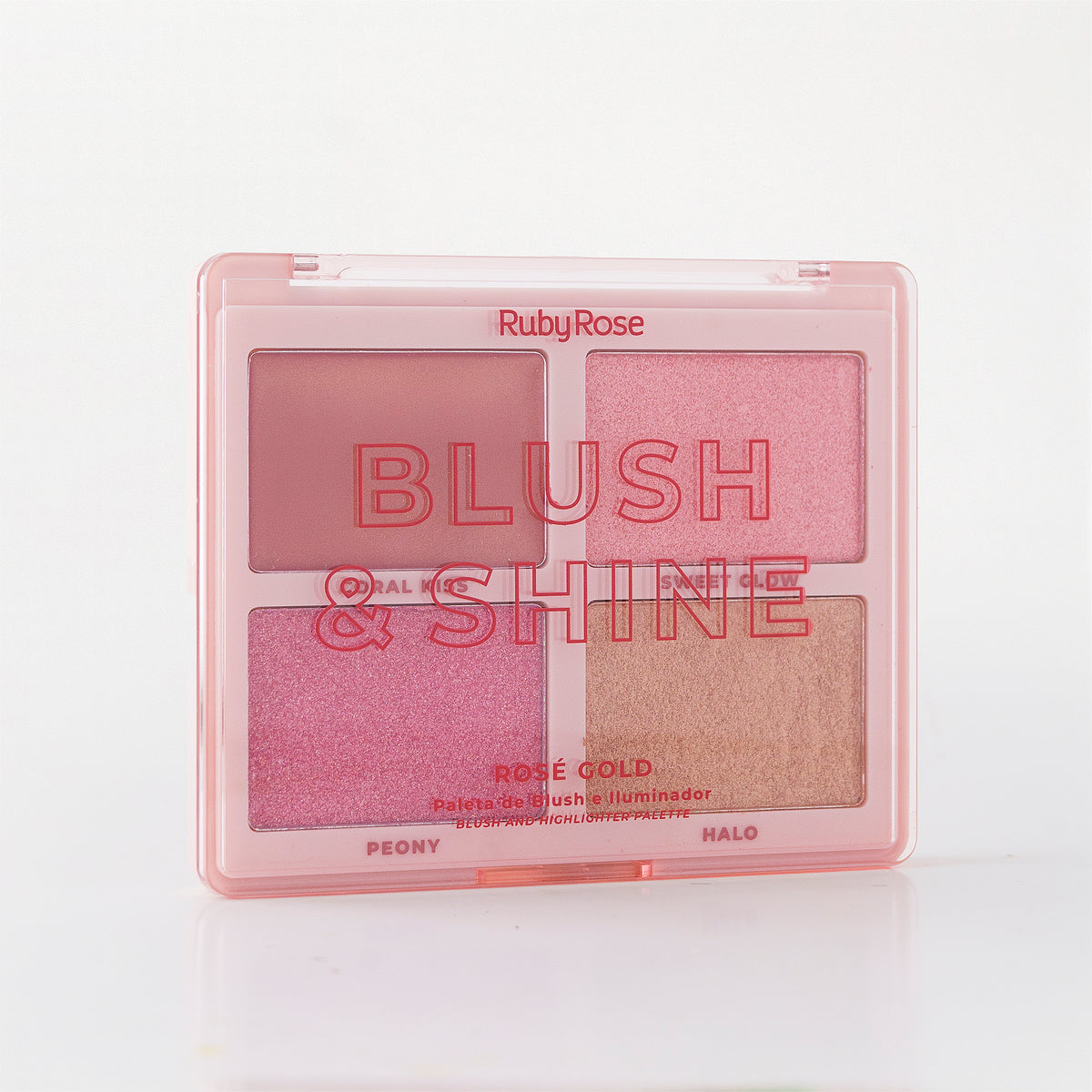 Ruby Rose Paleta Blush & Shine Rosé Gold frente