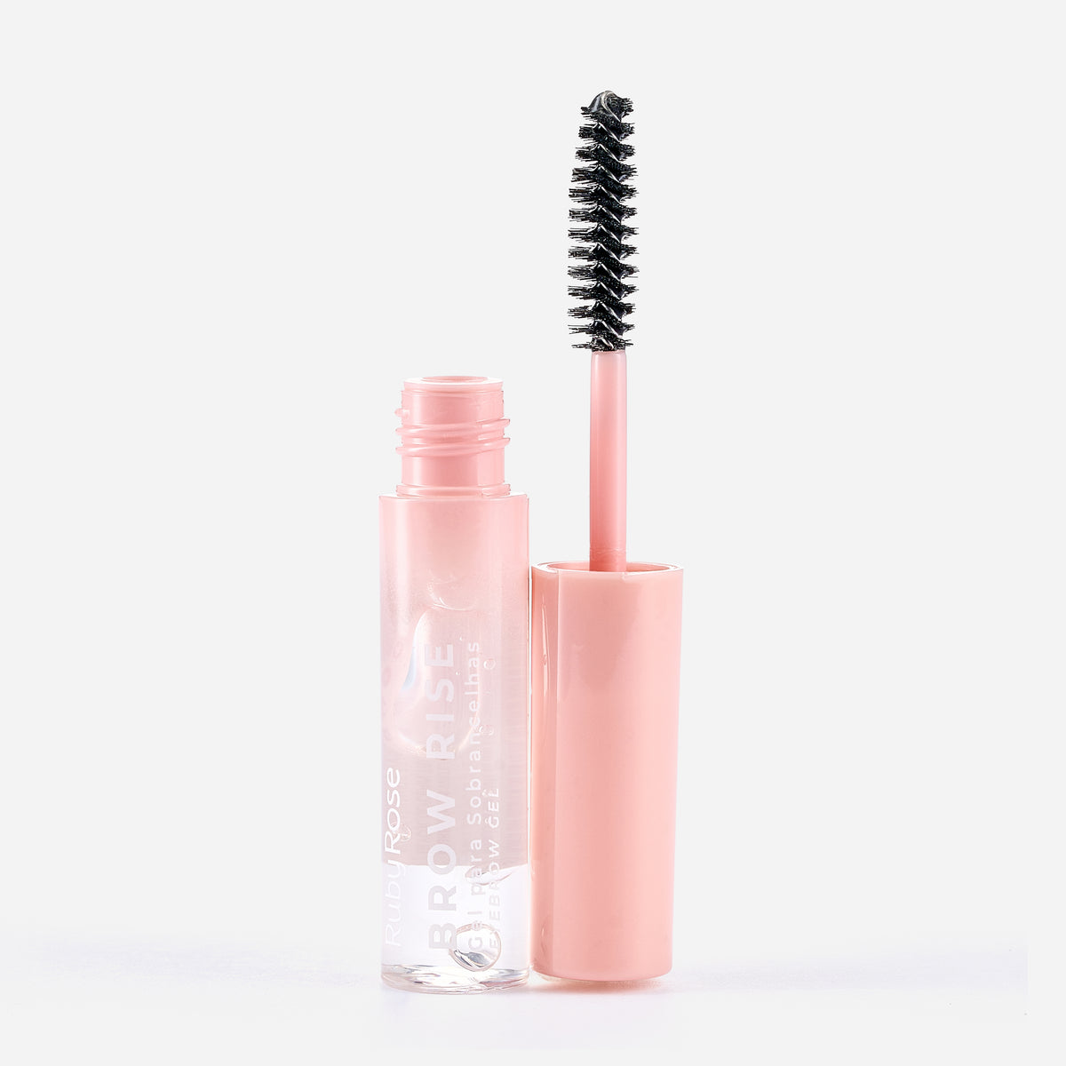 Gel fijador de cejas Ruby Rose Brow Rise abierto con cepillo aplicador