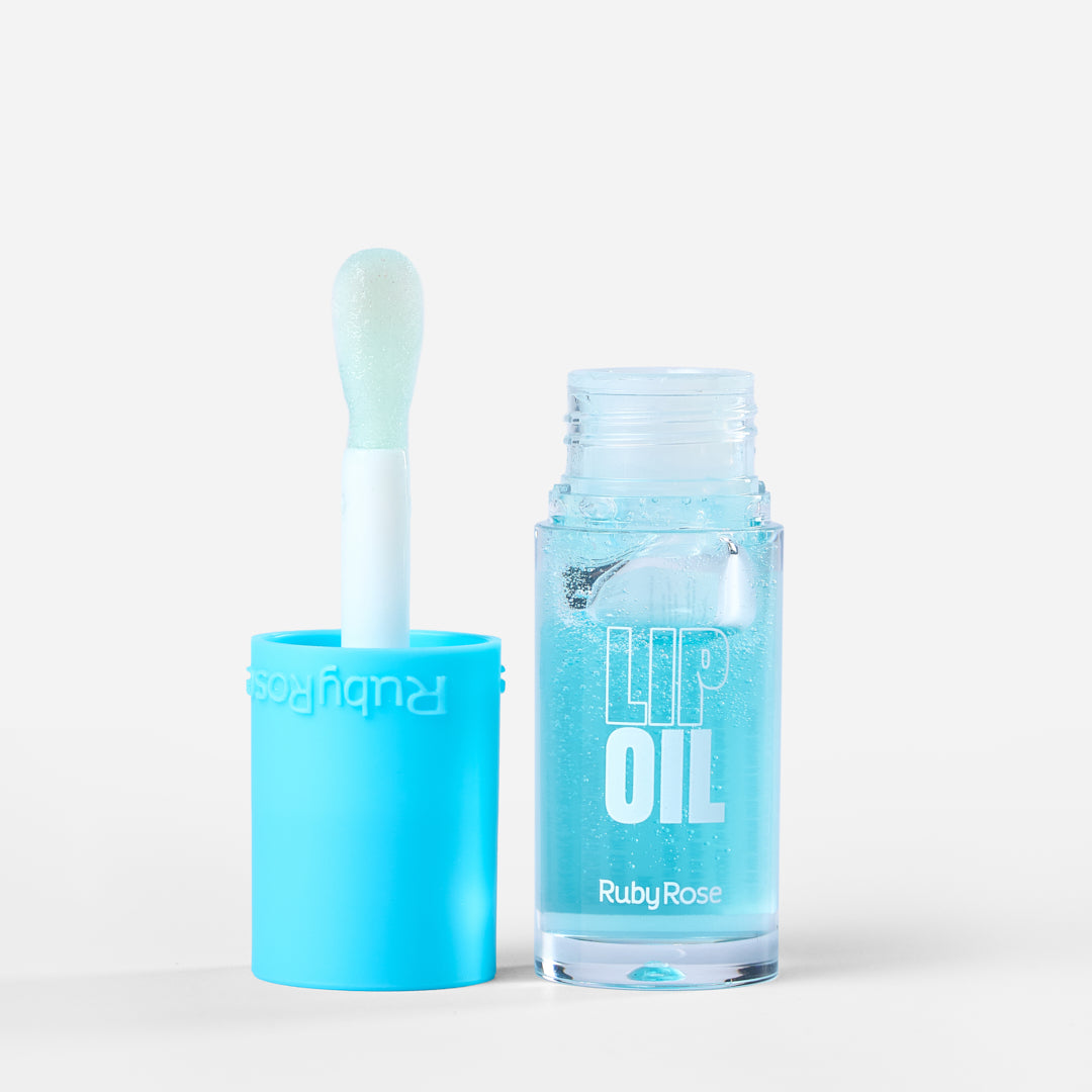 Lip Oil Ruby Rose tono menta con aplicador.