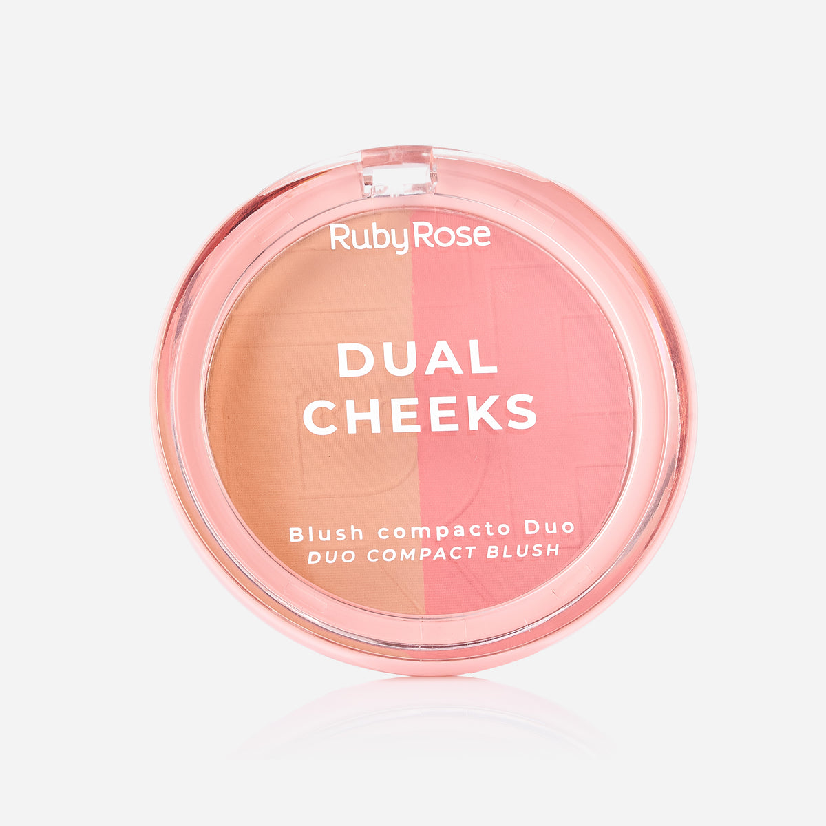 Rubor Compacto Duo Dual Cheeks Ruby Rose tono Champagne/Peach.