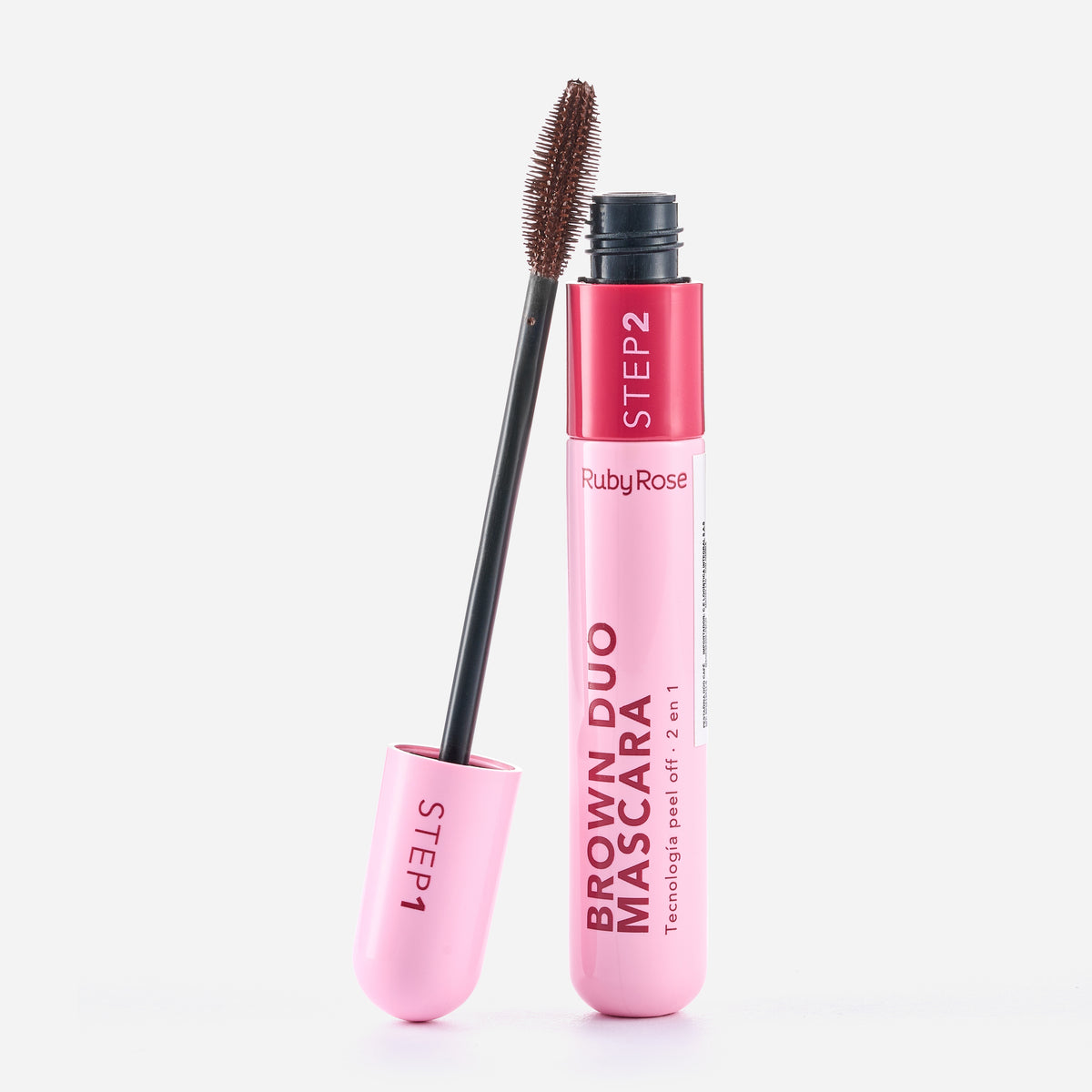Máscara de pestañas dúo Ruby Rose Brown Duo tono café abierta